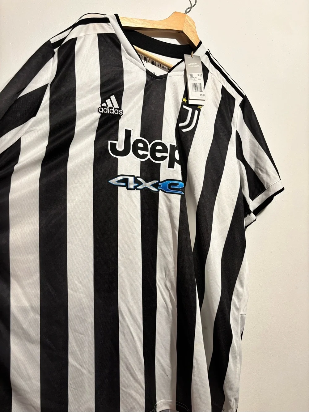 Adidas Juventus Men's Black & White Striped Jersey - Jeep 4x4